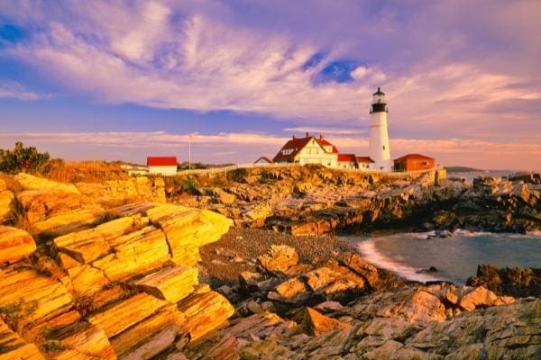 Lighthouse in Maine, USA