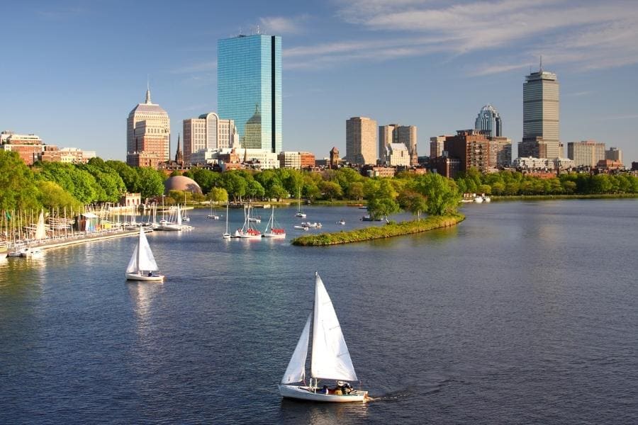Salboats on the Charles River, Boston, Massachusetts
